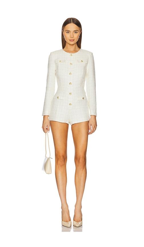 amanda uprichard fallon romper in white. - size l (also in s)