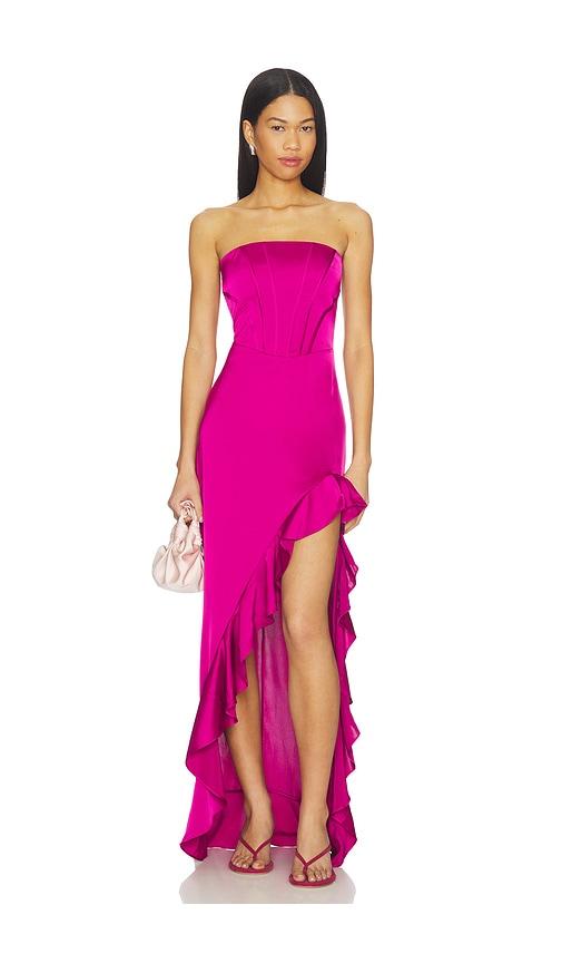amanda uprichard francesca maxi dress in purple. - size l (also in xs, s, m, xl)