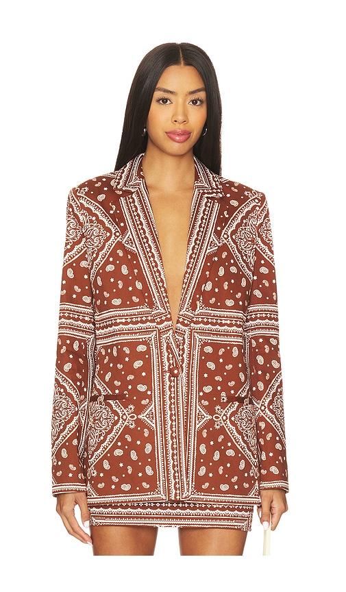 amanda uprichard grady blazer in brown. - size l (also in xs, s)
