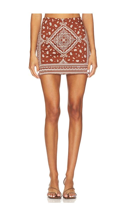 amanda uprichard hope skirt in brown. - size m (also in s, xs)