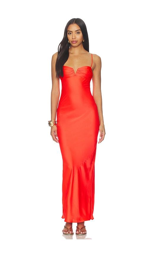 amanda uprichard ira maxi dress in red. - size l (also in xs, s, m, xl)