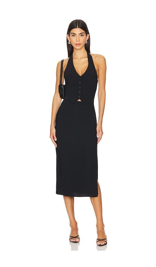amanda uprichard isadore dress in black. - size l (also in xl)