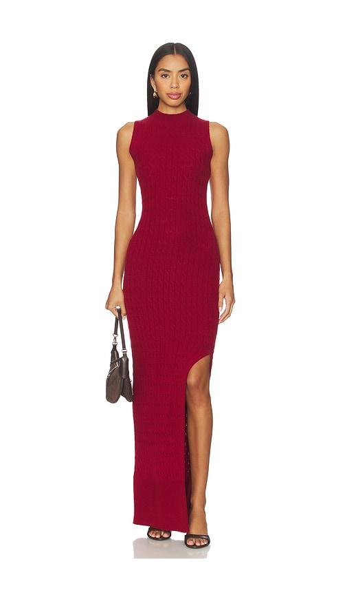 amanda uprichard isla dress in red. - size l (also in s, xs, m, xl)