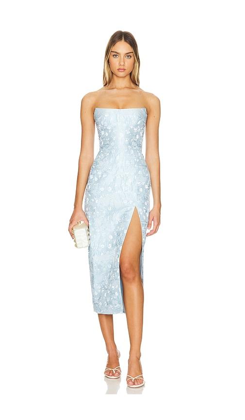 amanda uprichard ivy dress in blue. - size l (also in m, xl)