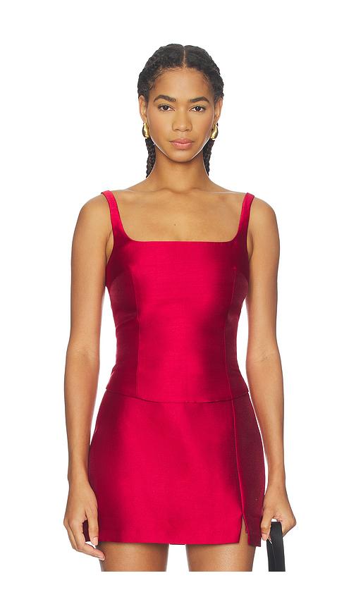 amanda uprichard jacksonville top in red. - size m (also in s, xs)