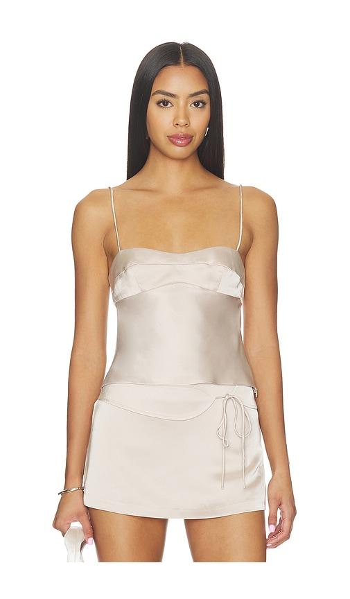 amanda uprichard jamie top in cream. - size m (also in s, xl)