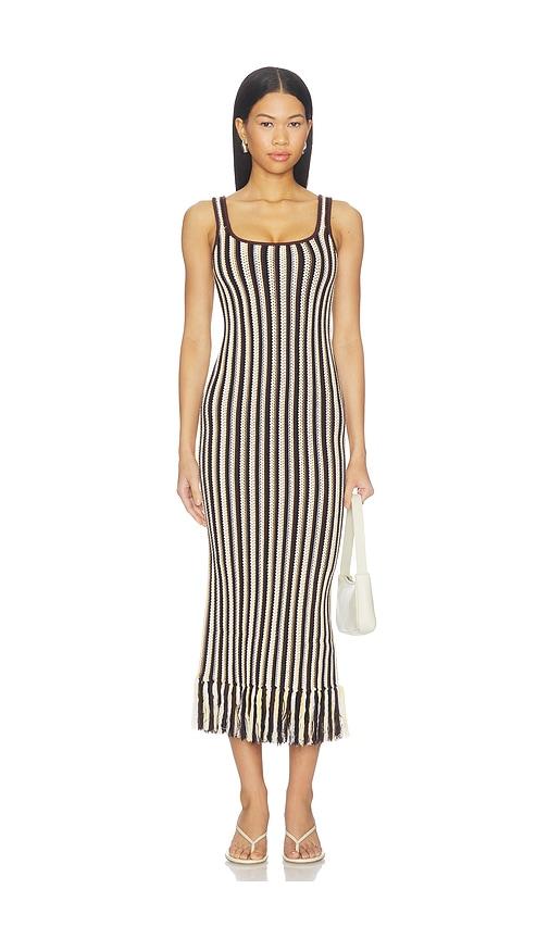 amanda uprichard jolie midi dress in brown. - size l (also in m, s, xl, xs)