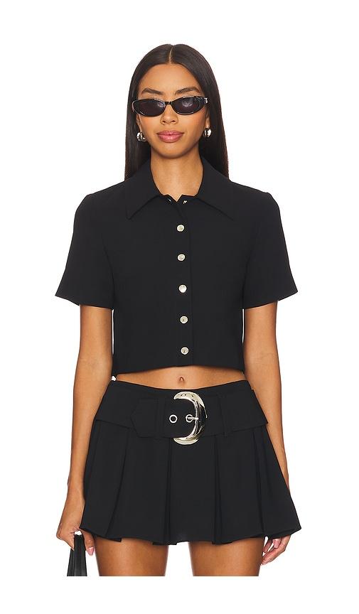 amanda uprichard josie top in black. - size m (also in xs, s)