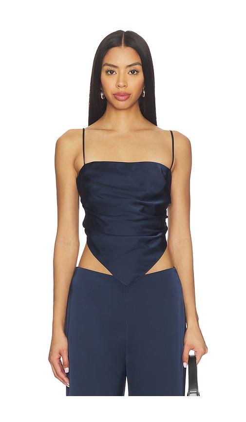 amanda uprichard juna top in navy. - size s (also in xl)