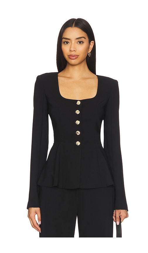 amanda uprichard kailey top in black. - size m (also in s, xs)