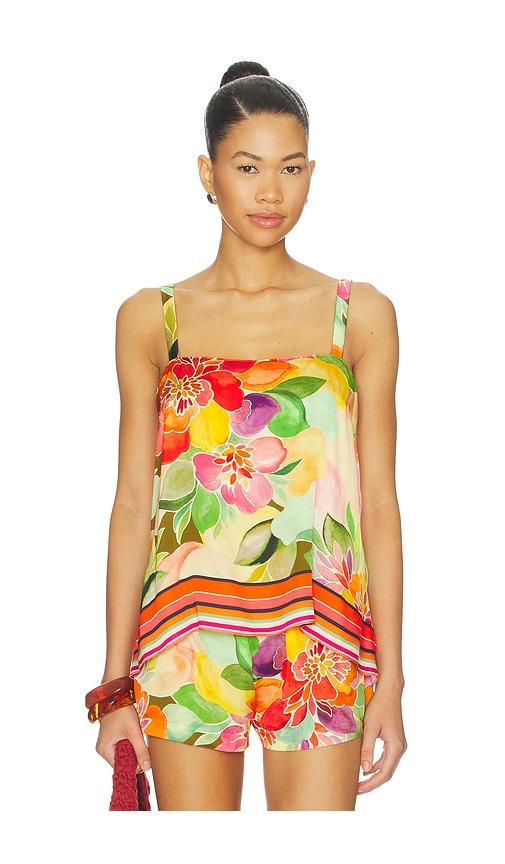 amanda uprichard keyshia top in green,red. - size l (also in xl)
