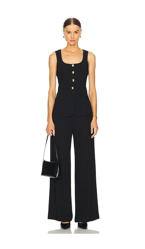 amanda uprichard kya jumpsuit in black. - size xl (also in xs)