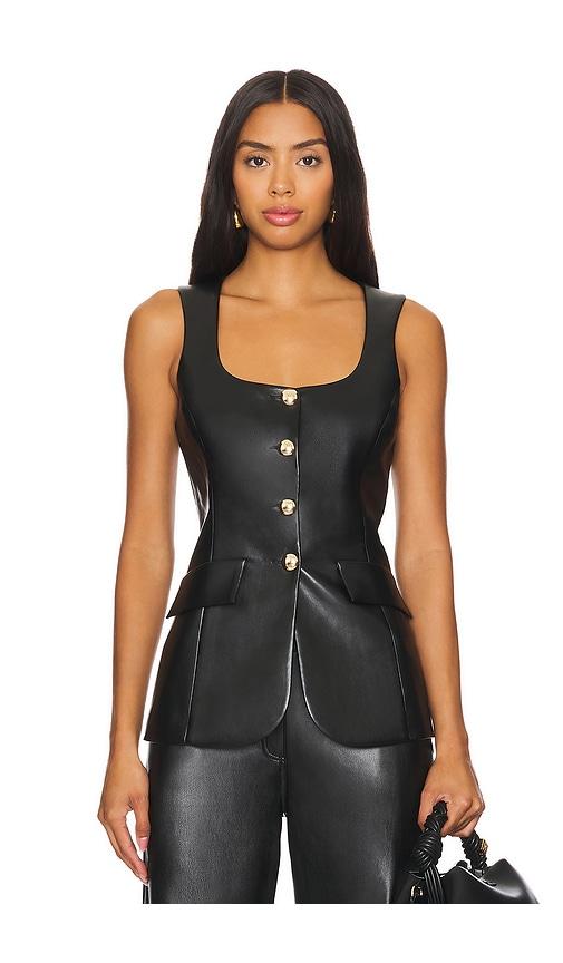 amanda uprichard kya top in black. - size m (also in xs)