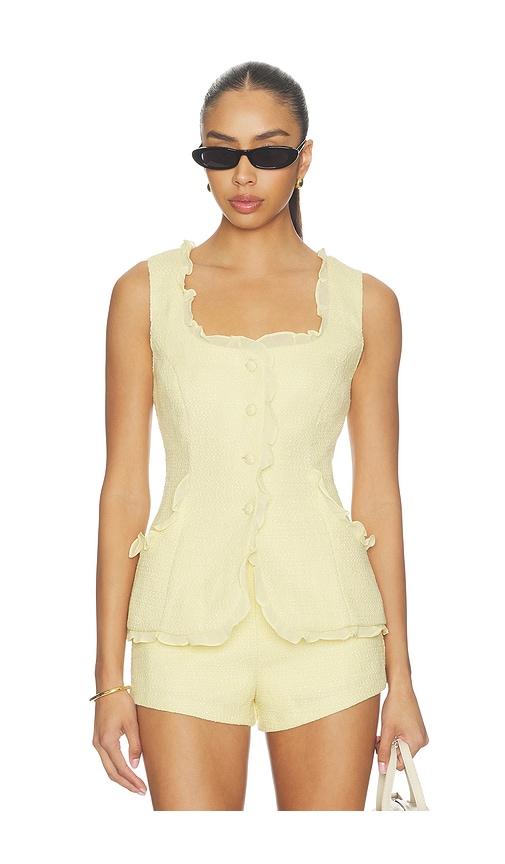 amanda uprichard kya top in yellow. - size m (also in xs, s, xl)