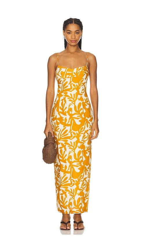 amanda uprichard lawrence maxi dress in yellow. - size s (also in xs)