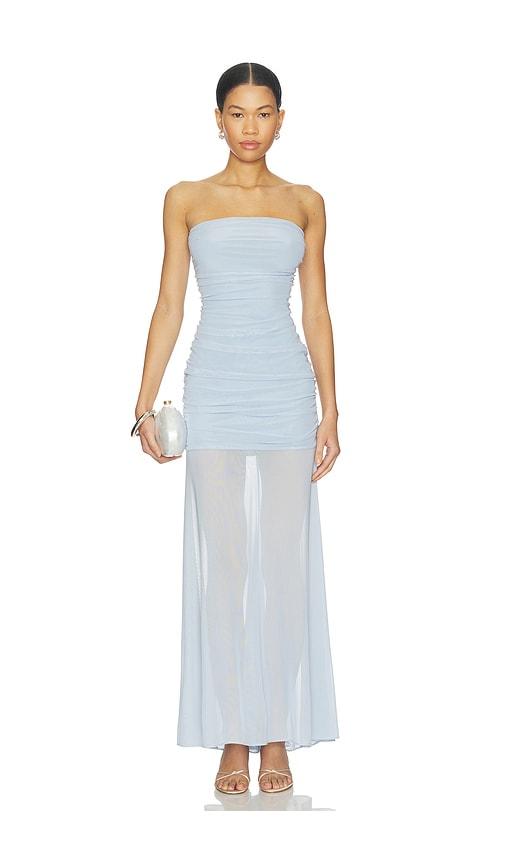 amanda uprichard leo dress in blue. - size l (also in s, xs, m, xl)