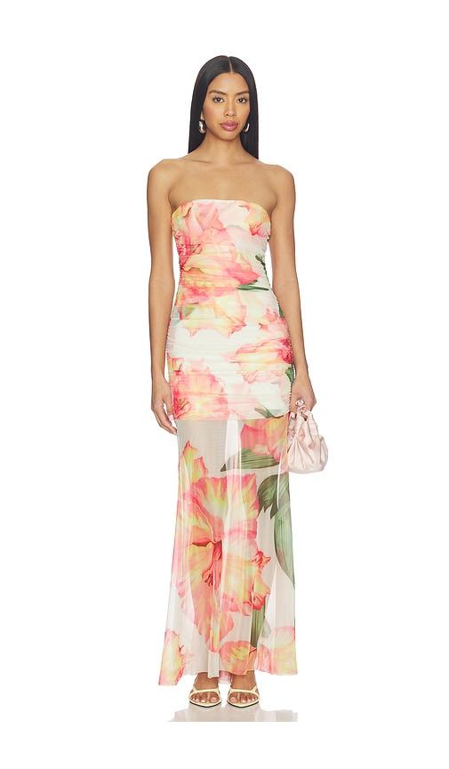 amanda uprichard leo maxi dress in pink. - size s (also in xs)