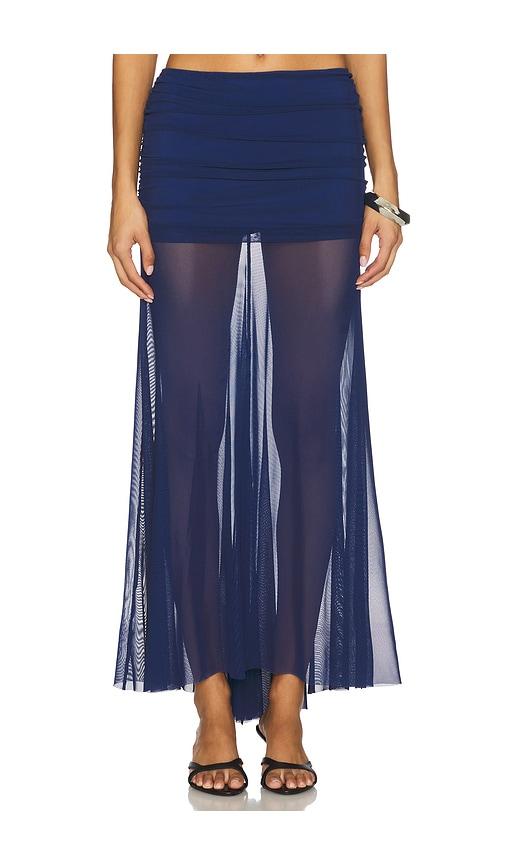 amanda uprichard leo skirt in navy. - size l (also in m, s, xl, xs)