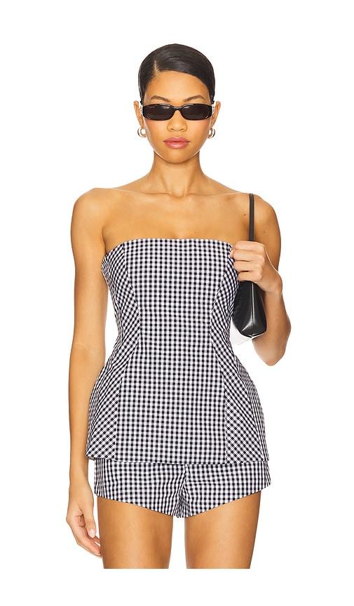 amanda uprichard linda top in black. - size l (also in m, xl)