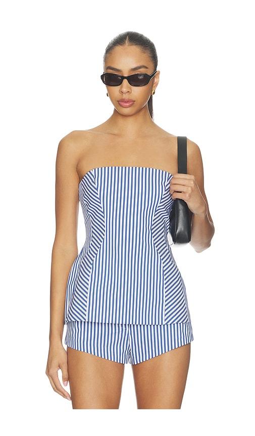 amanda uprichard linda top in blue. - size l (also in xs, s, m, xl)