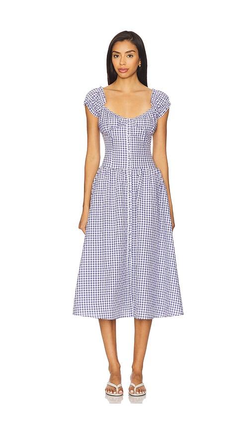 amanda uprichard linella dress in blue. - size s (also in xl)