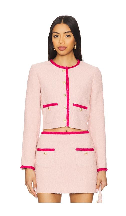 amanda uprichard long sleeve braswell jacket in pink. - size m (also in xs, s, xl)