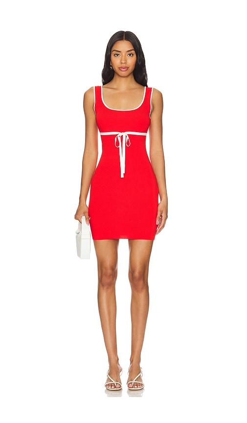 amanda uprichard lucy knit mini dress in red. - size m (also in xl)