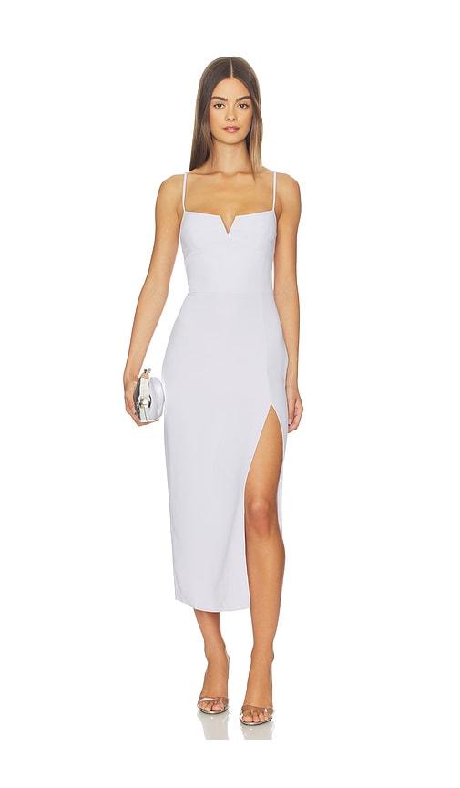 amanda uprichard lyra midi dress in lavender. - size l (also in xs, s, m, xl)