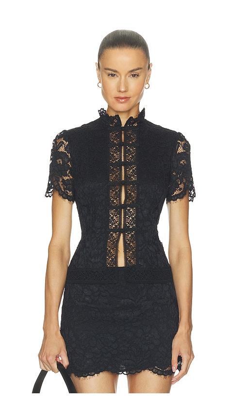 amanda uprichard mabel top in black. - size l (also in m, s, xs)
