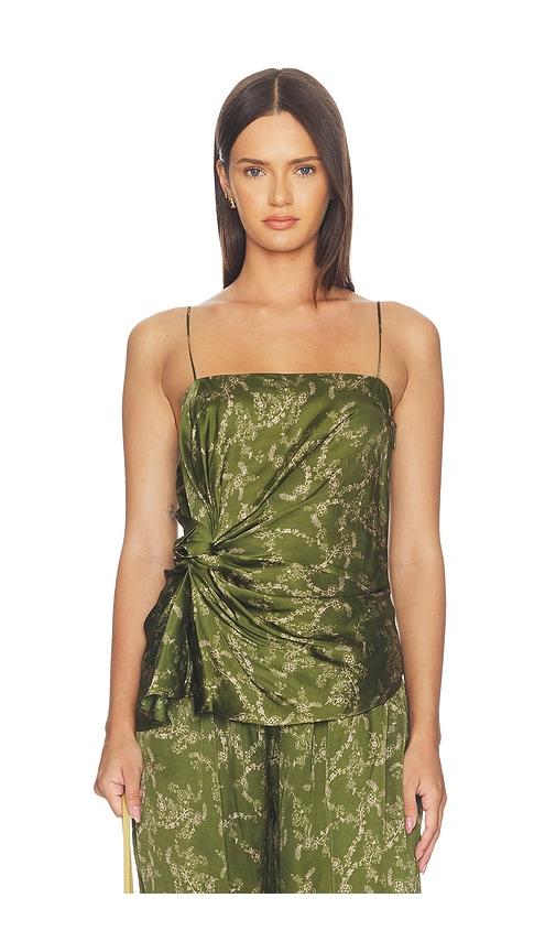 amanda uprichard maci top in green. - size l (also in s, xs, m, xl)