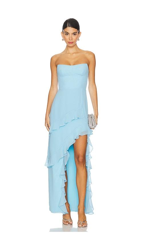 amanda uprichard magnolia dress in baby blue. - size l (also in xs, s, m, xl)