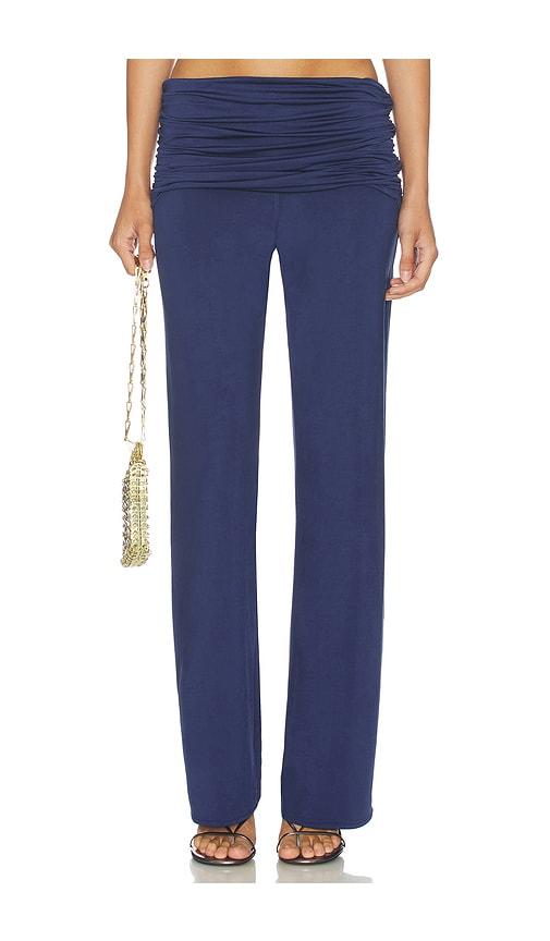 amanda uprichard marcelle pants in navy. - size l (also in xs, s, m)