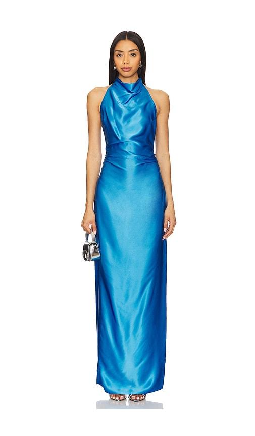 amanda uprichard marcine maxi dress in royal. - size s (also in xs)