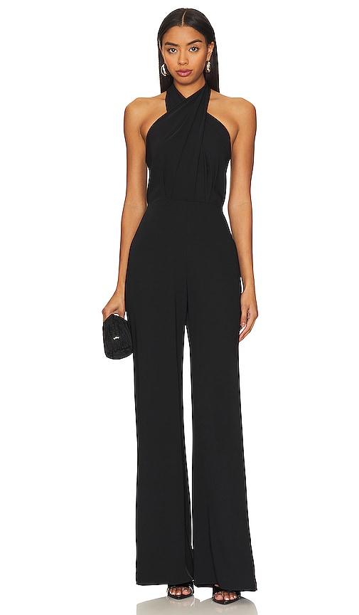 amanda uprichard mezcal jumpsuit in black. - size l (also in s, xs, m, xl)