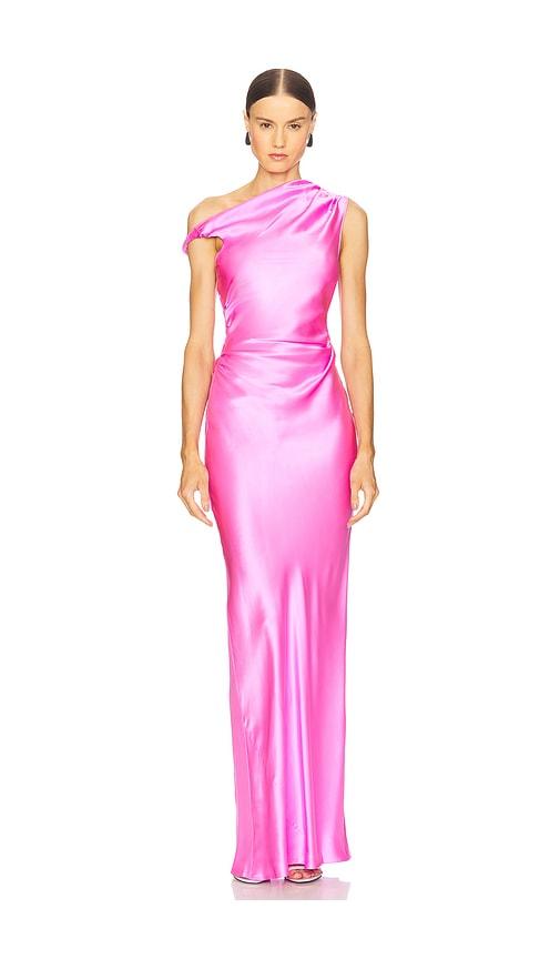 amanda uprichard modesto maxi dress in pink. - size s (also in xs)