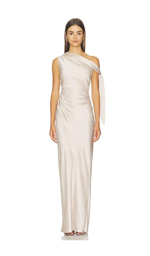 amanda uprichard naomi gown in brown. - size l (also in m, s, xl, xs)