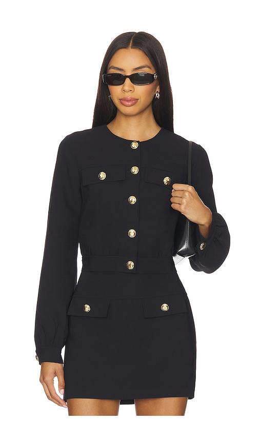 amanda uprichard nina jacket in black. - size l (also in s, xs, m)