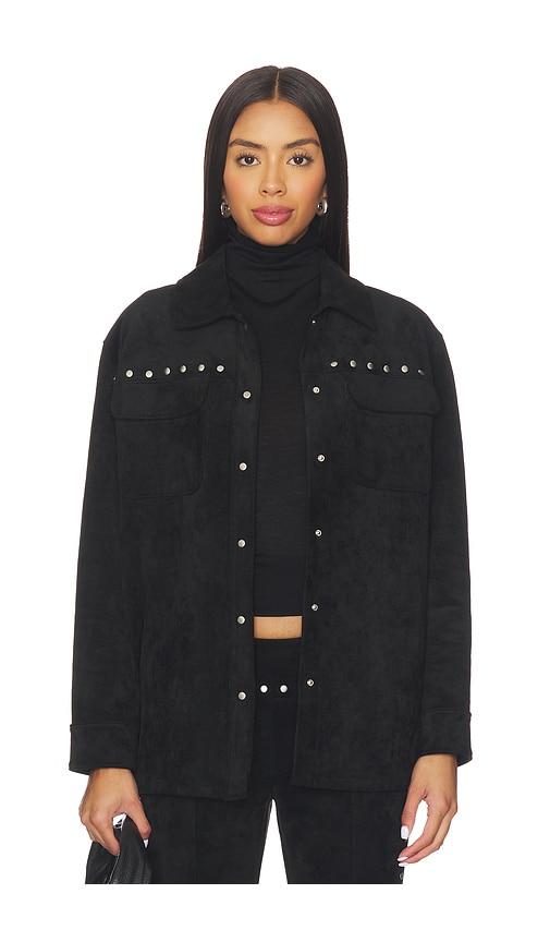 amanda uprichard nirvana suede jacket in black. - size l (also in m, xl)