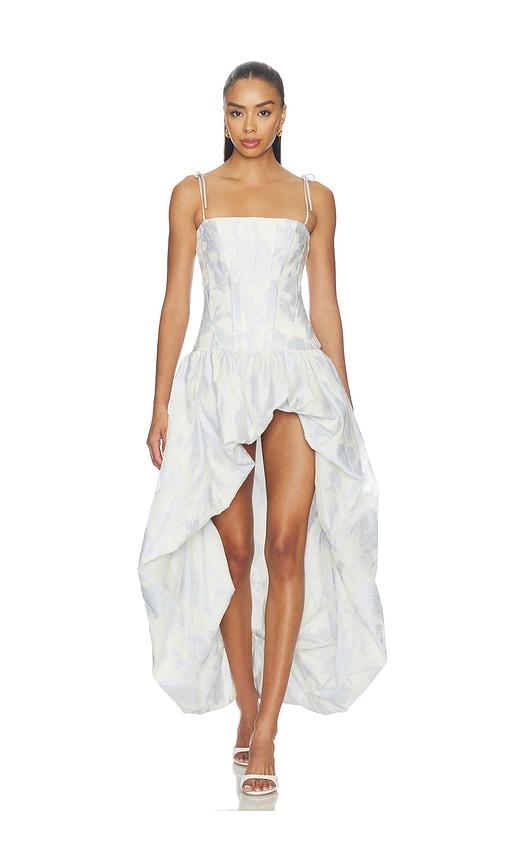 amanda uprichard ophelia maxi dress in blue. - size l (also in m, s, xl, xs)