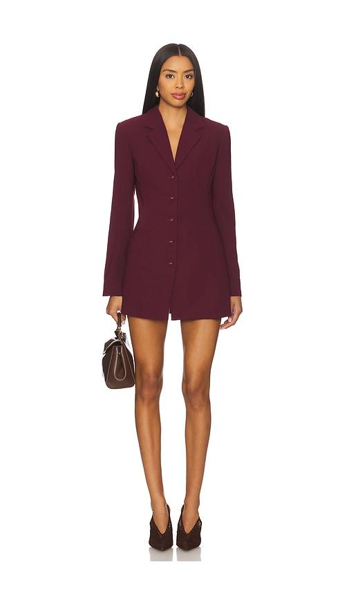 amanda uprichard peralta blazer romper in wine. - size l (also in xs, s, m)
