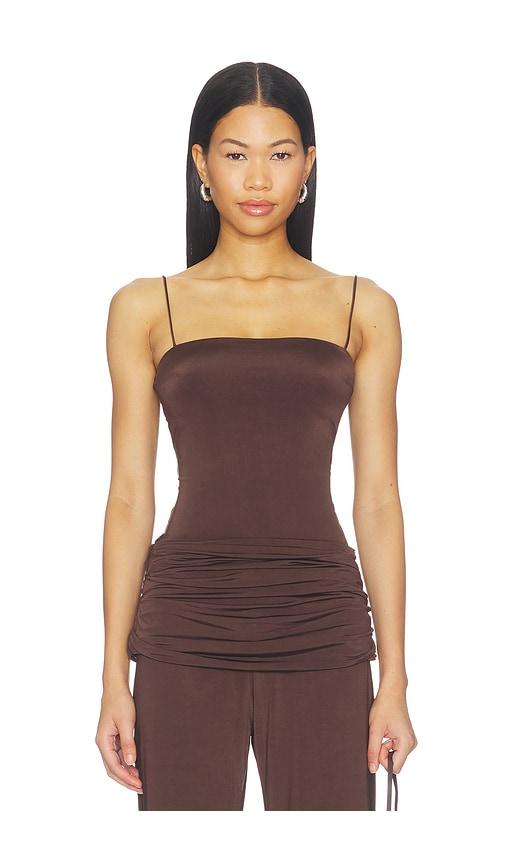 amanda uprichard pippa top in brown. - size l (also in m, s, xl, xs)