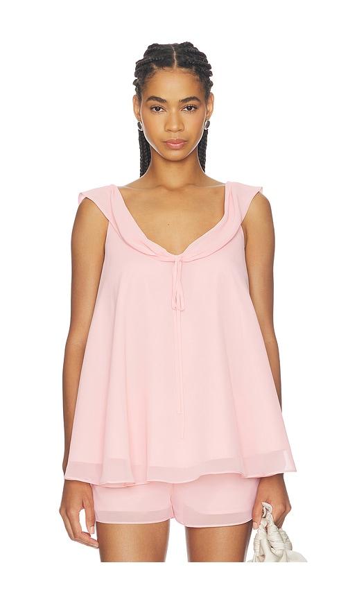 amanda uprichard polly top in pink. - size l (also in xs, s, m, xl)