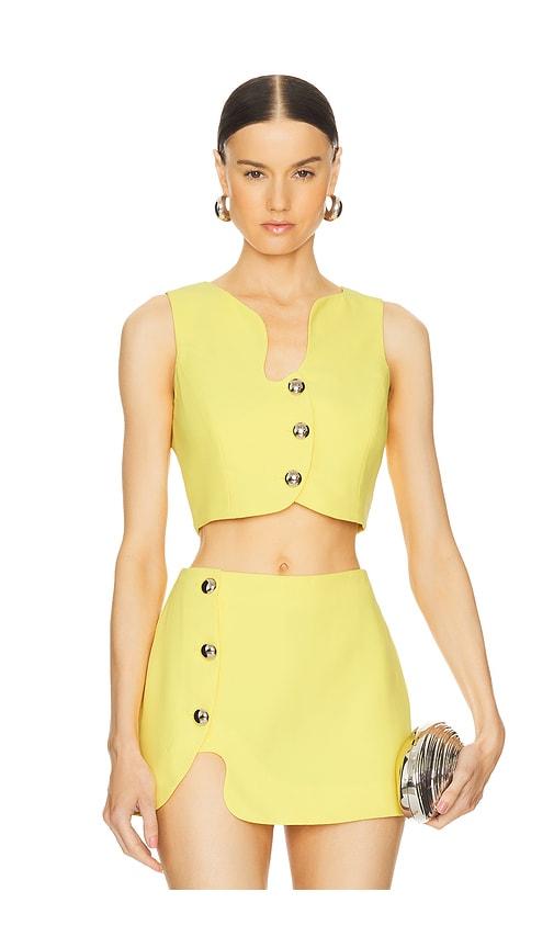 amanda uprichard puzzle vest in yellow. - size l (also in m, s)