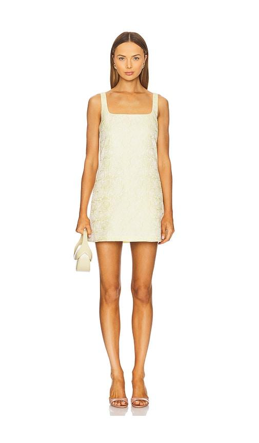 amanda uprichard rinaldi mini dress in lemon. - size l (also in m)