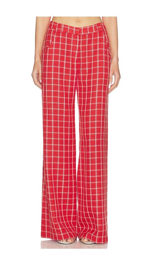 amanda uprichard saddler pants in red. - size l (also in s, xl, xs)
