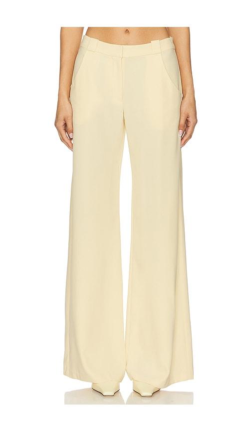 amanda uprichard saddler pants in yellow. - size l (also in xs, s, m, xl)