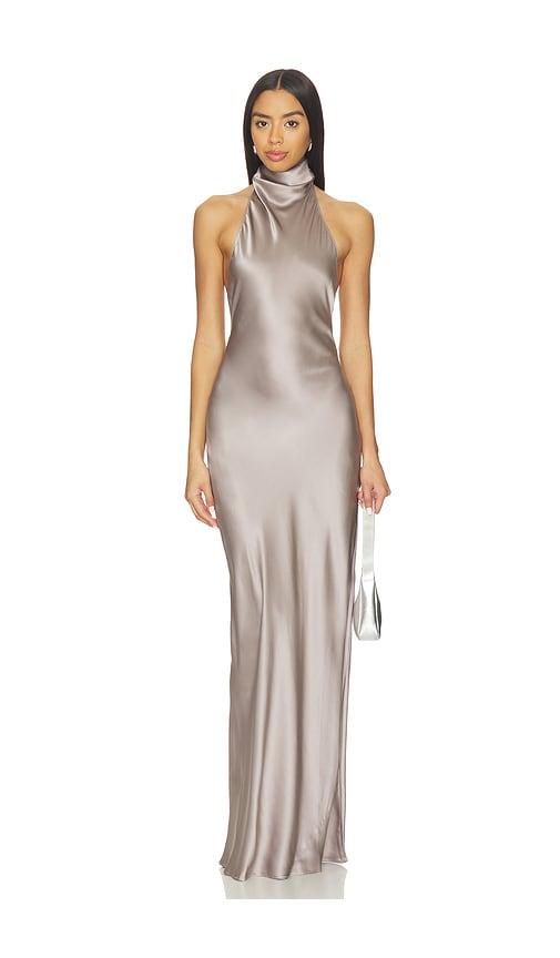 amanda uprichard santana gown in grey. - size l (also in s, xl)