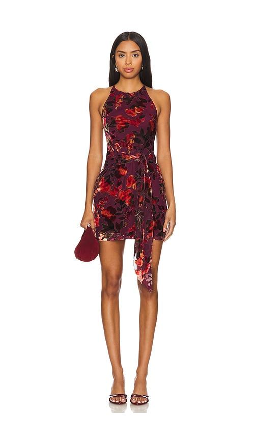 amanda uprichard selah dress in burgundy. - size m (also in s, xs)