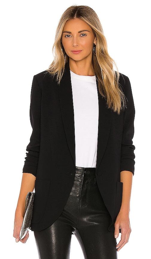 amanda uprichard shawl collar blazer in black. - size m (also in xs, s)