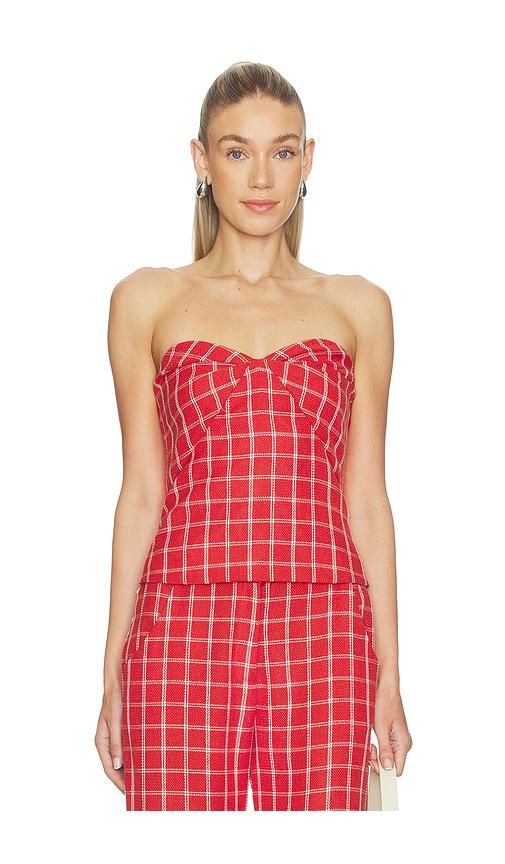 amanda uprichard soho top in red. - size l (also in s, xl, xs)